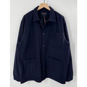 Quince Mens Italian Wool Chore Jacket Cadet Blue XXL Barn Coat Navy 2XL NWT